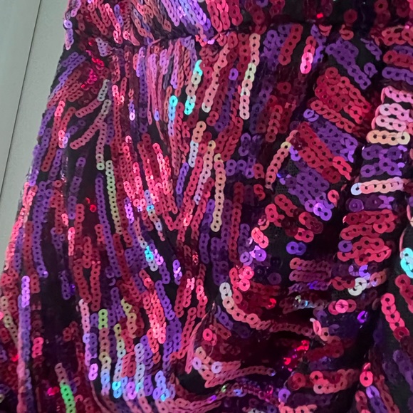 LPA Pink Strapless Wavy Sequin Cocktail Midi Dress - Small, NWT - Picture 5 of 8